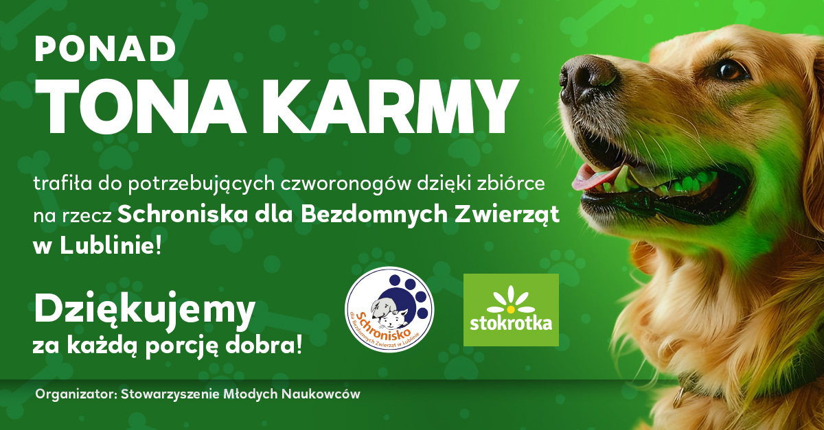 They did it in three days in Lublin. Over a ton of food for...